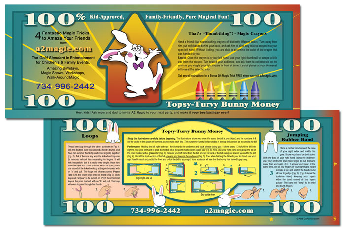 Topsy-Turvy Bunny Money from Abra-CARD-Abra.com